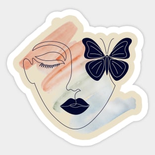 Girl's Face Sticker